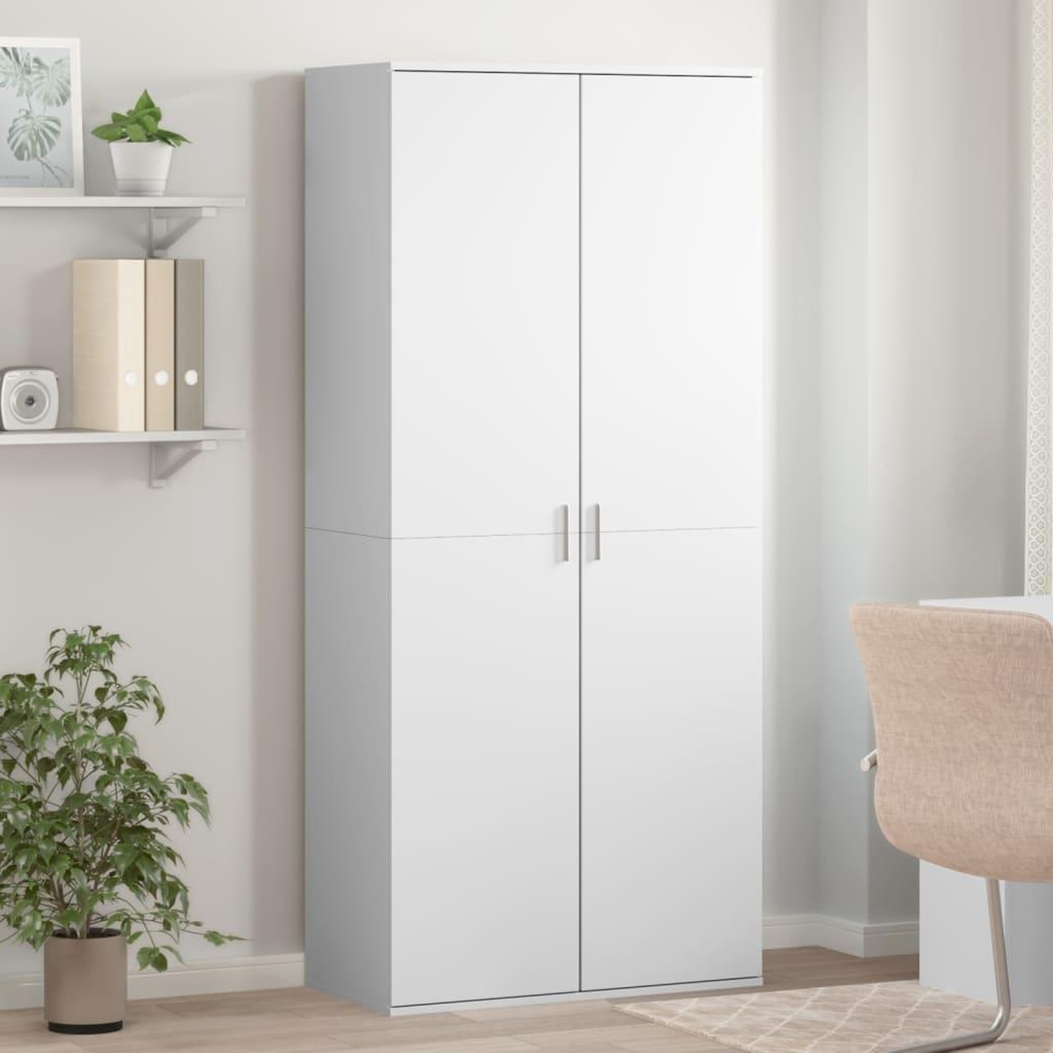 VIDAXL Armoire a chaussures Blanc 80x39x178 cm Bois d'ingenierie