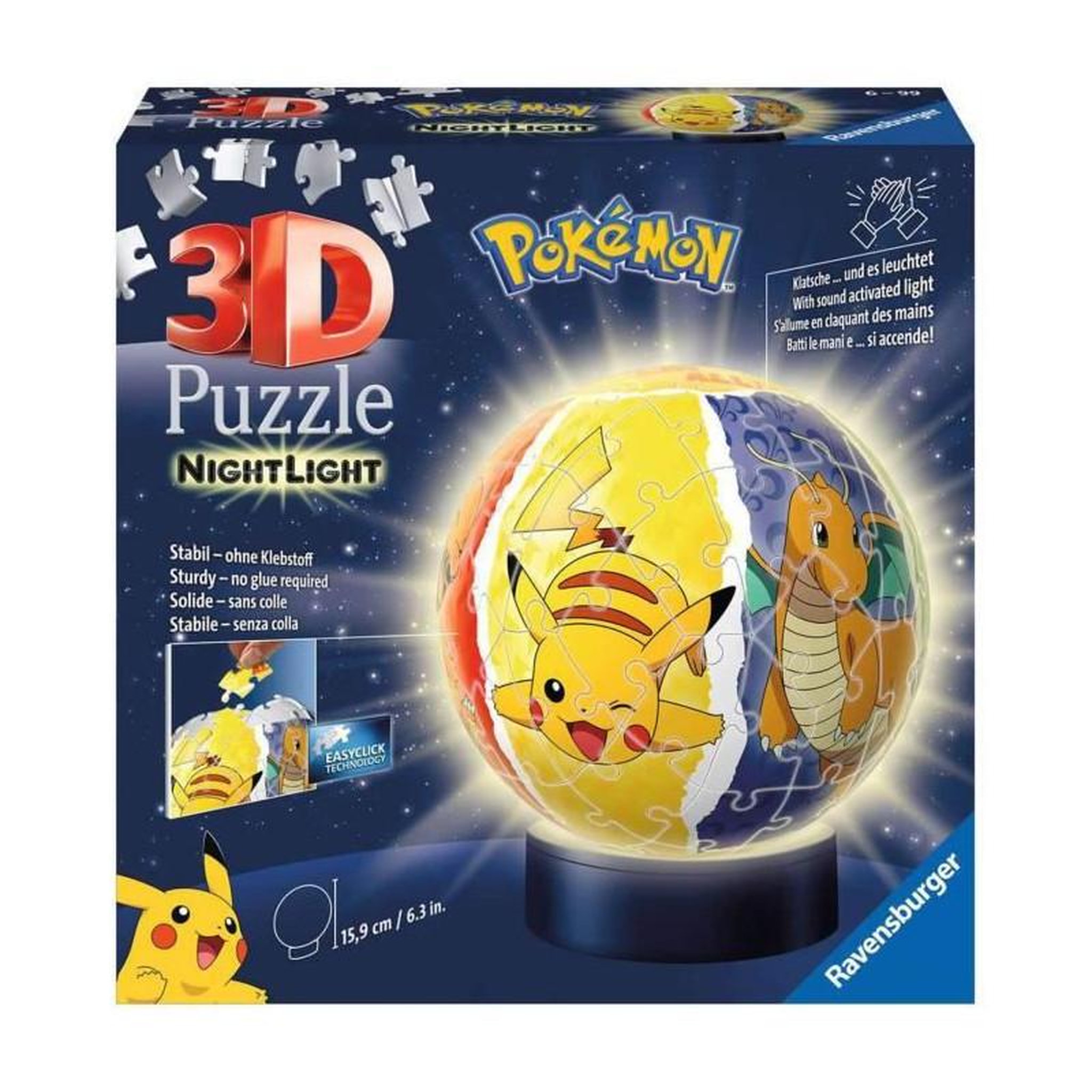 Voir la diapositive 3 : RAVENSBURGER Puzzle 3D Ball 72 pièces - Pokémon - Ravensburger