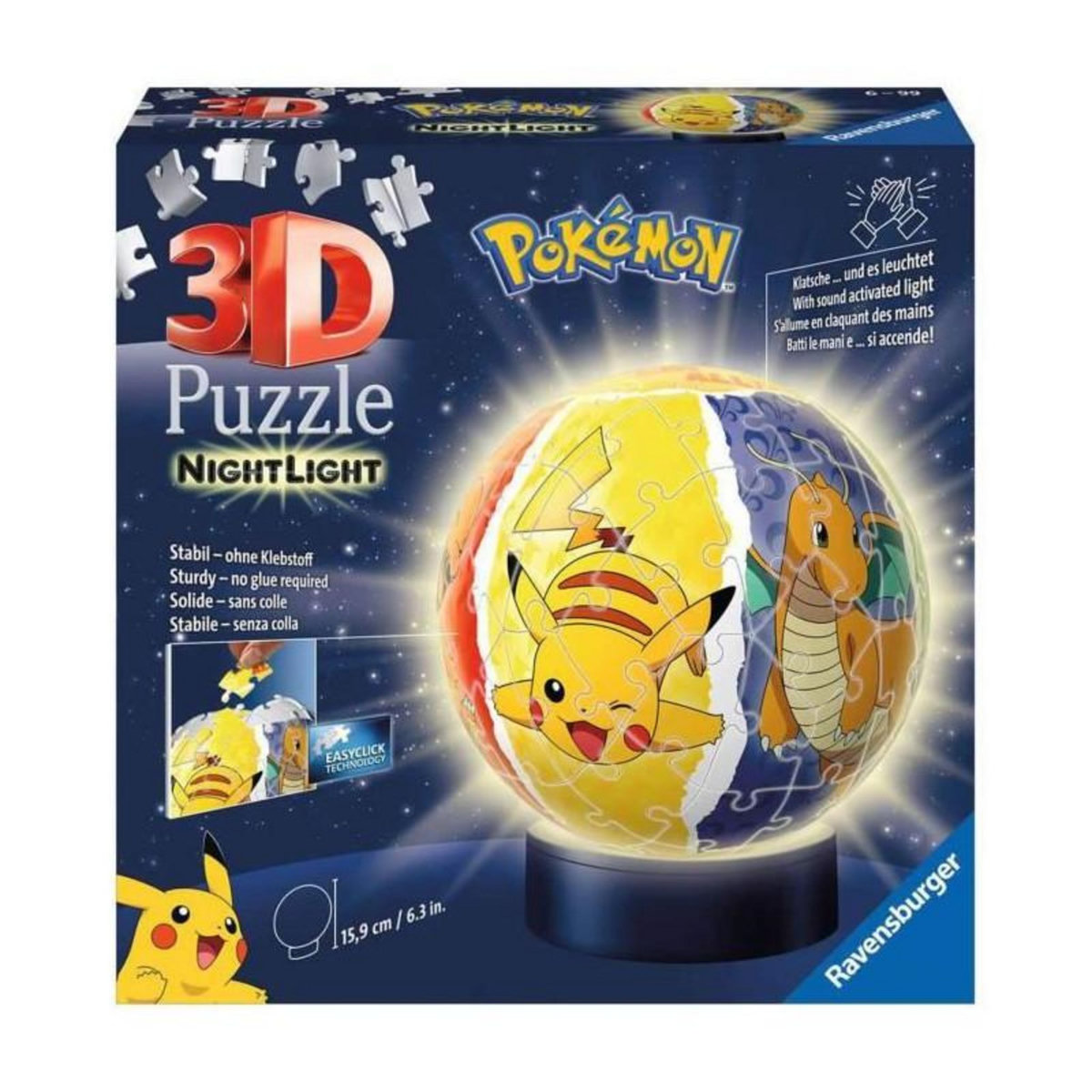 RAVENSBURGER Puzzle 3D Ball 72 pièces - Pokémon - Ravensburger
