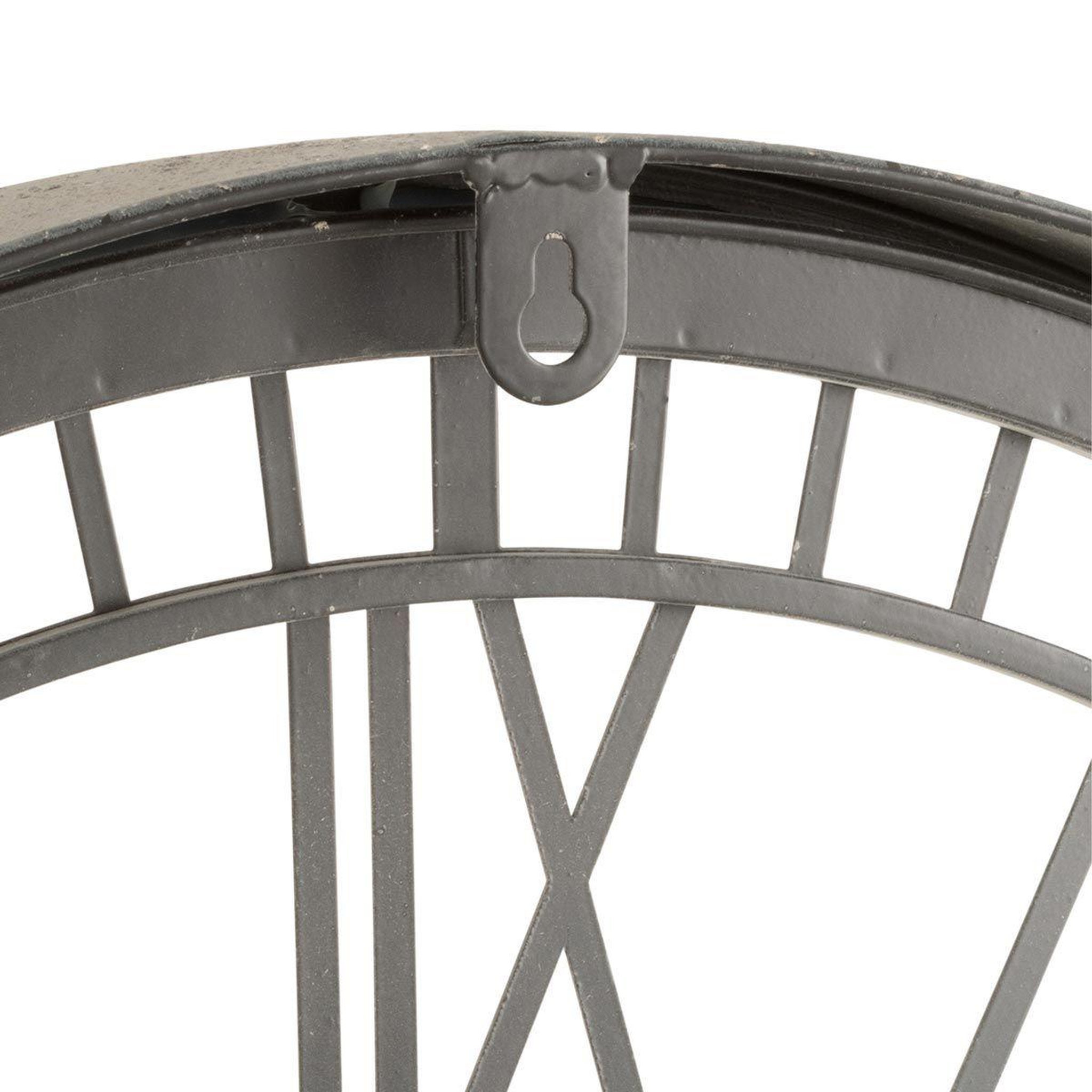 Voir la diapositive 3 : J-LINE Horloge Murale Design  Métal & Verre  67cm Gris