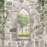 VIDAXL Miroir de jardin Sable 100x45cm Fer pour utilisation exterieure