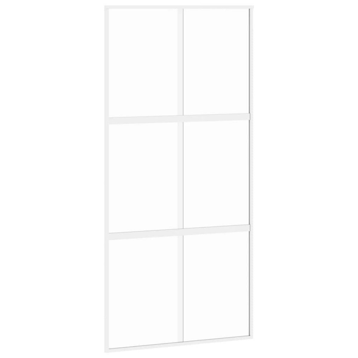 VIDAXL Porte coulissante blanc 102,5x205 cm verre trempe aluminium