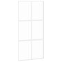 Voir la diapositive 2 : VIDAXL Porte coulissante blanc 102,5x205 cm verre trempe aluminium