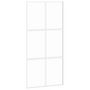 Voir la diapositive 2 : VIDAXL Porte coulissante blanc 102,5x205 cm verre trempe aluminium
