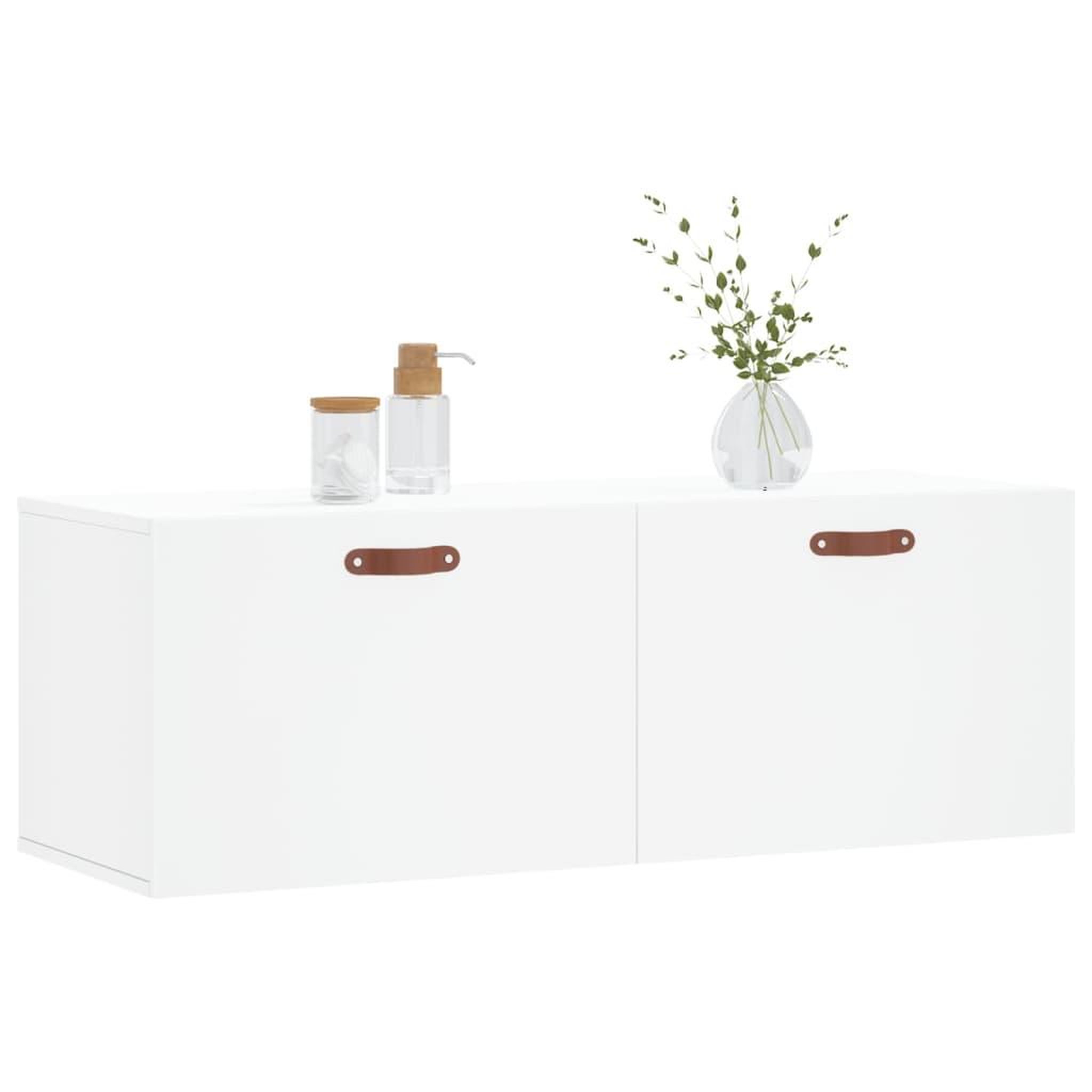 Voir la diapositive 3 : VIDAXL Armoire murale blanc 100x36,5x35 cm bois d'ingenierie