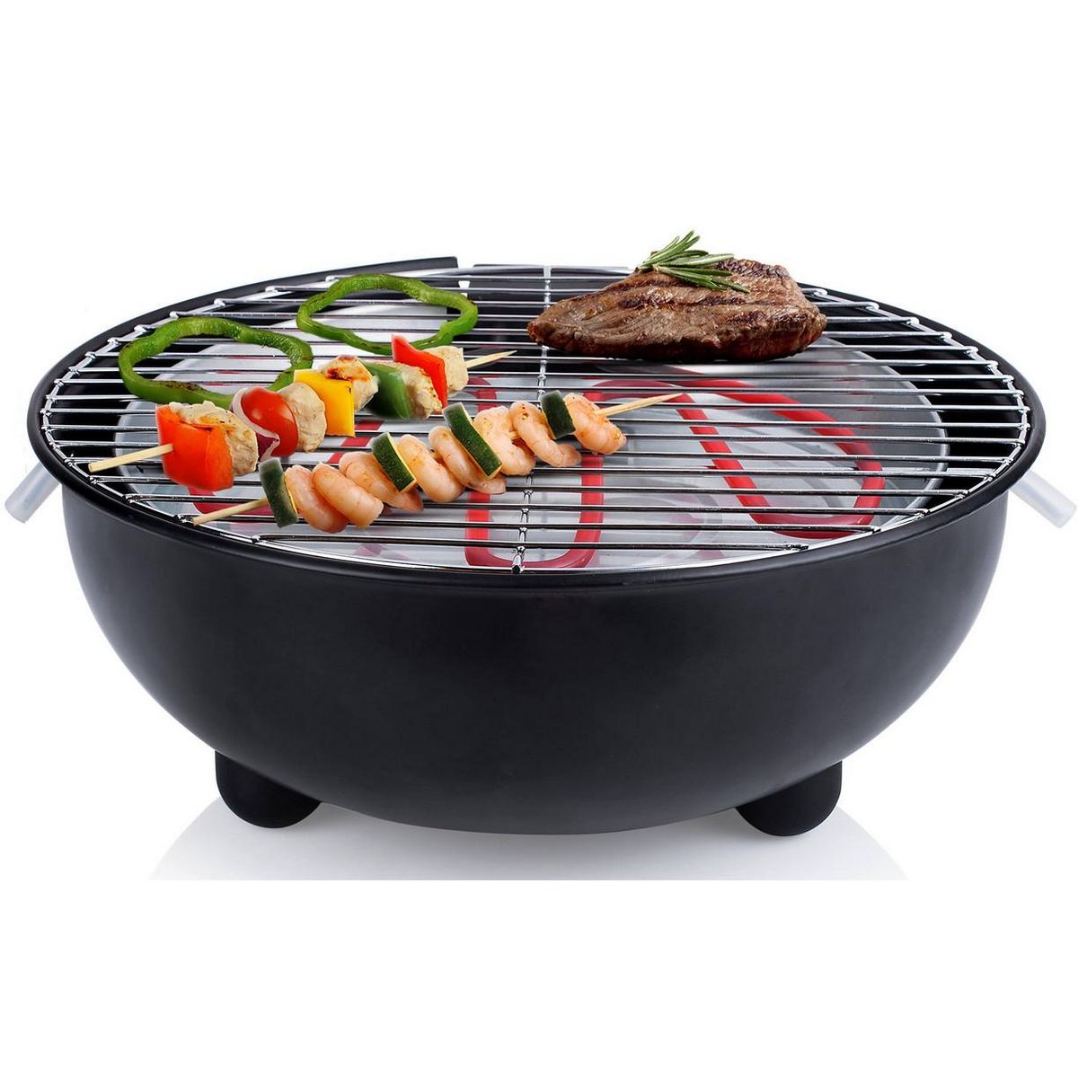 TRISTAR Barbecue électrique posable 30cm 1250w noir - bq-2880