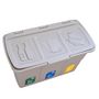 Voir la diapositive 3 : DEA HOME Poubelle de tri 3 bacs de 25L Dim 75 x 37 x H50 cm Avec couvercle Recyclage 3 en 1 DEA HOME