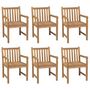 Voir la diapositive 2 : VIDAXL Chaises de jardin lot de 6 et coussins bleu Bois de teck solide