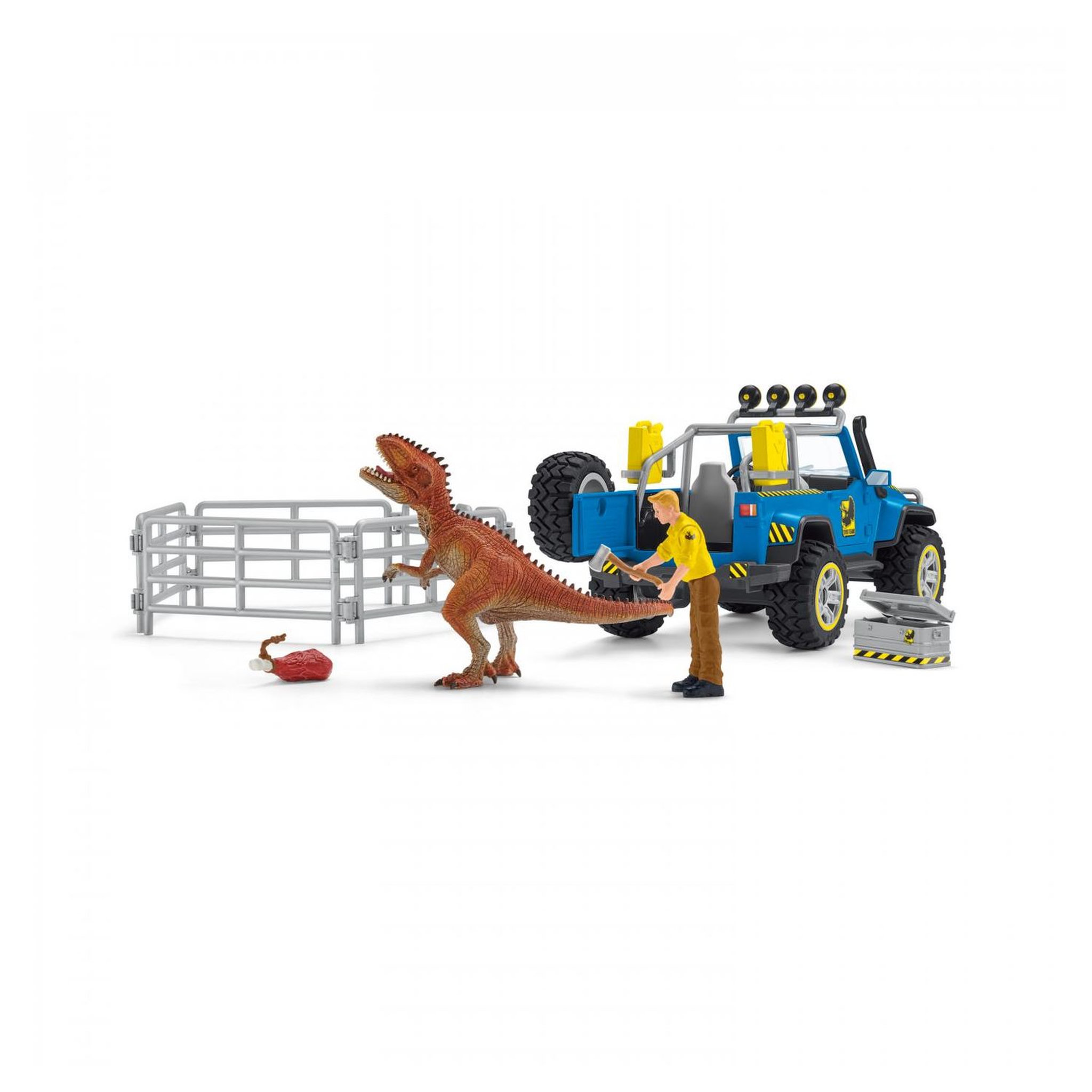 Voir la diapositive 2 : Schleich Voiture tout-terrain avec avant-poste Dinosaurs
