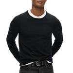 SUPERDRY Pull  Homme Superdry Merino Crew Jumper. Coloris disponibles : Noir