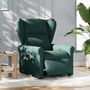 Voir la diapositive 2 : VIDAXL Fauteuil de massage inclinable electrique Vert fonce Tissu