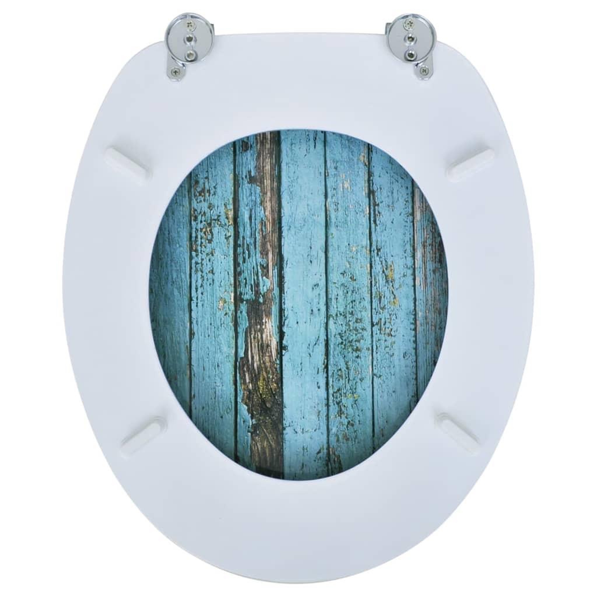 Voir la diapositive 5 : VIDAXL Siege de toilette avec couvercle en MDF Design de vieux bois