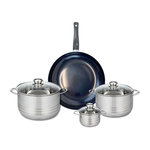 ELO Ensemble de 1 Poêle de cuisson 32 cm et 3 faitouts 12, 20 et 24 cm Elo Prima Brillant