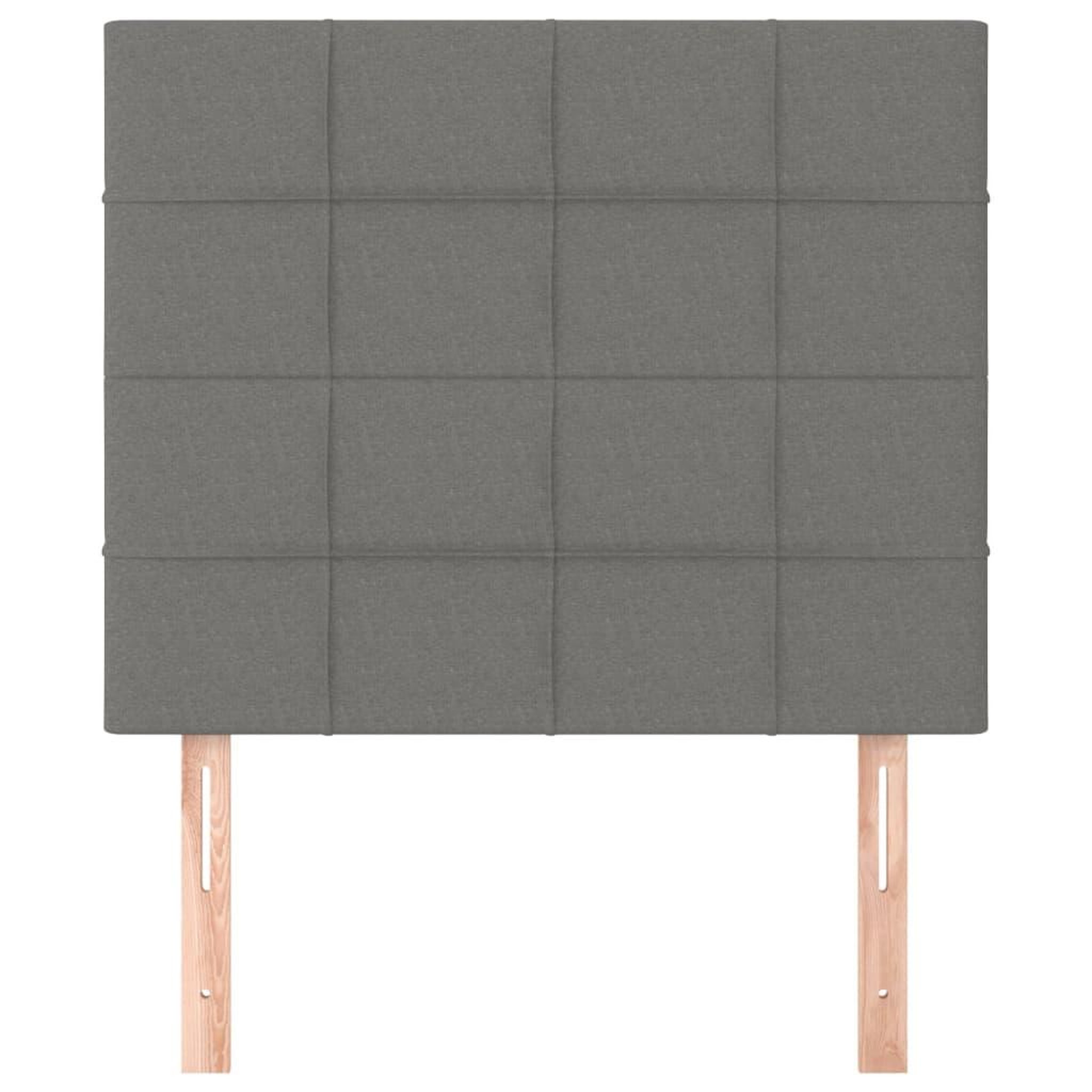 Voir la diapositive 3 : VIDAXL Tetes de lit 2 pcs Gris fonce 100x5x78/88 cm Tissu