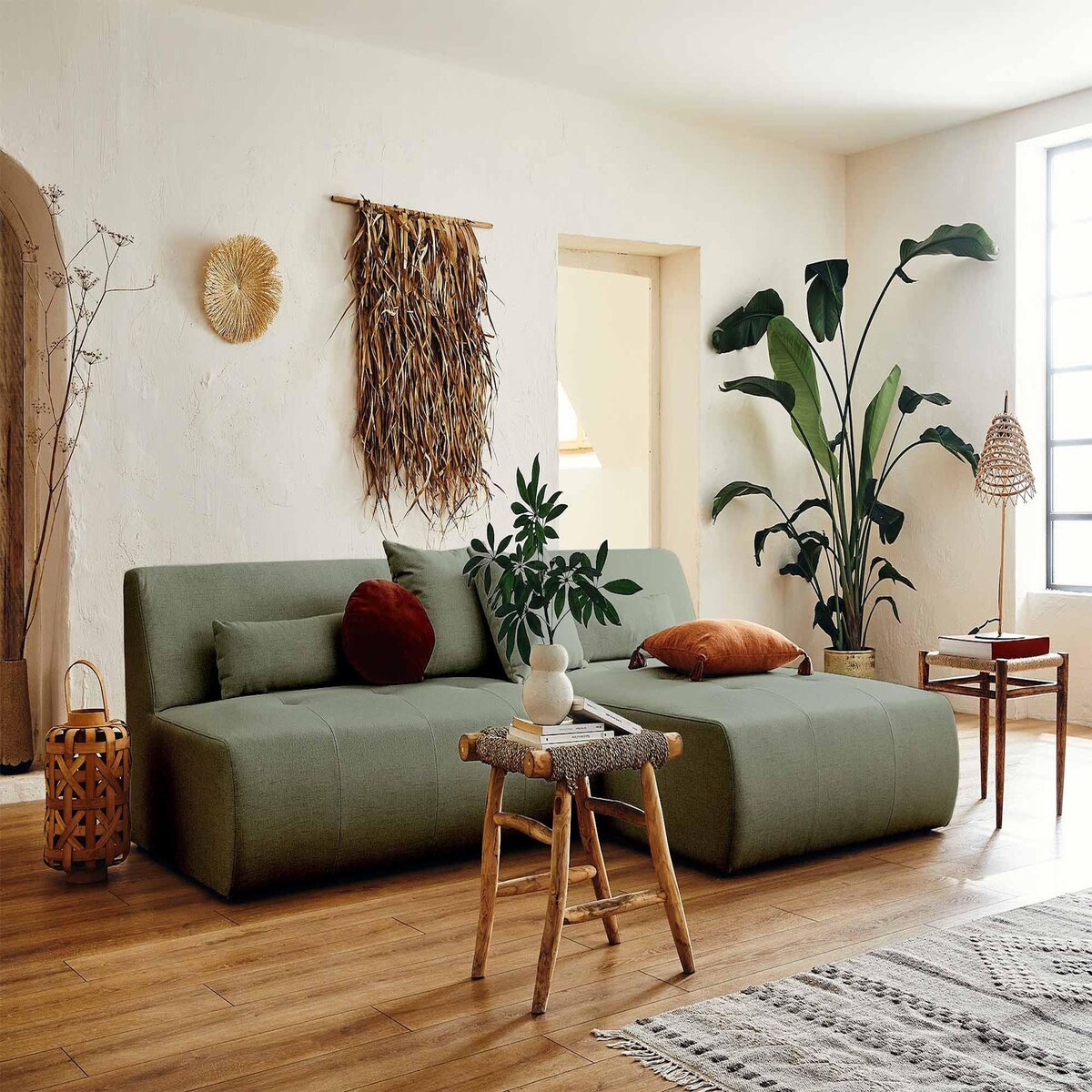 LISA DESIGN Onyx - canapé modulable d'angle réversible 4 places - en tissu