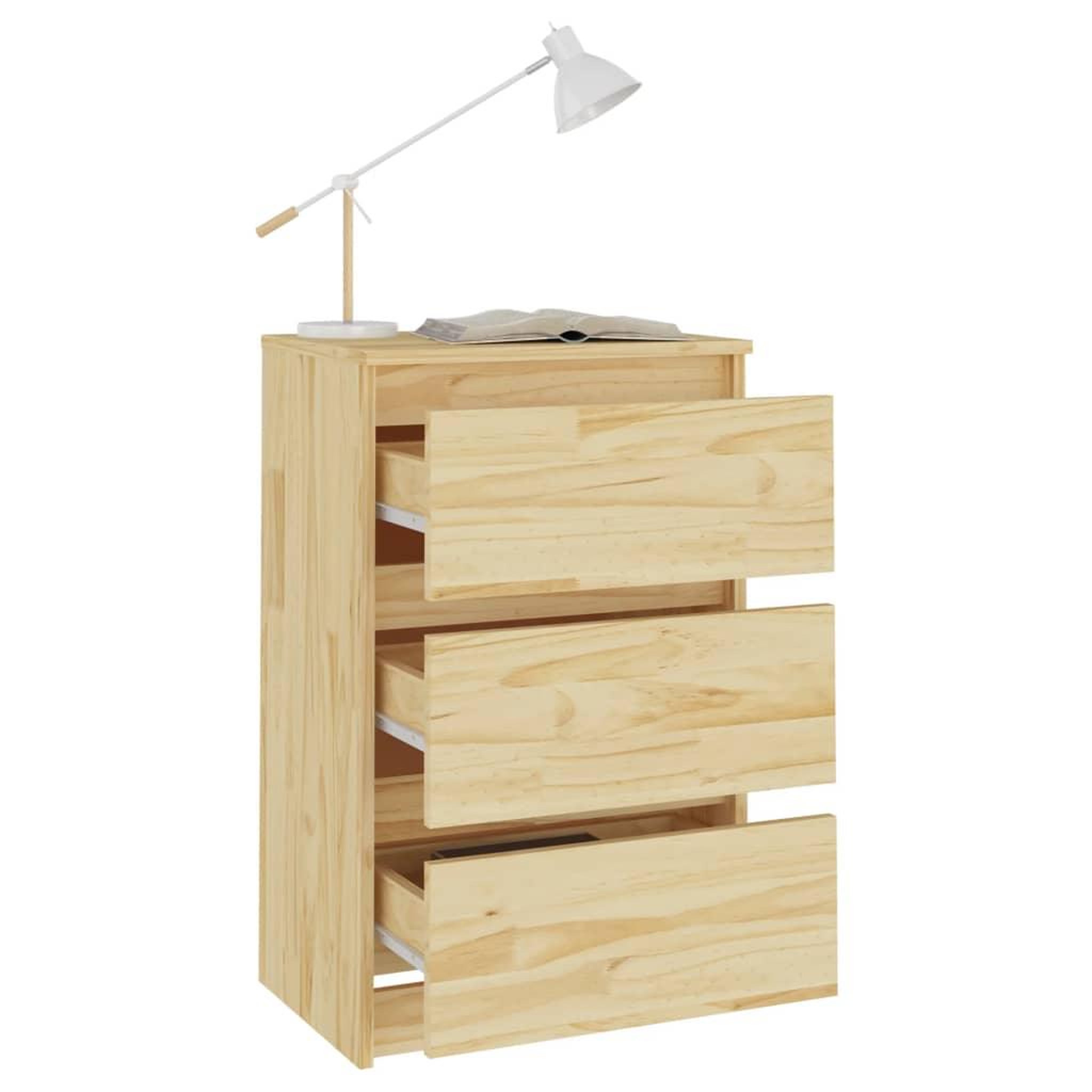 Voir la diapositive 3 : VIDAXL Tables de chevet 2 pcs 40x29,5x64 cm bois de pin solide