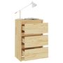 Voir la diapositive 3 : VIDAXL Tables de chevet 2 pcs 40x29,5x64 cm bois de pin solide