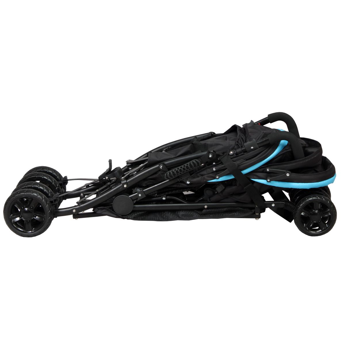 BAMBISOL Poussette canne double - Noir/bleu turquoise