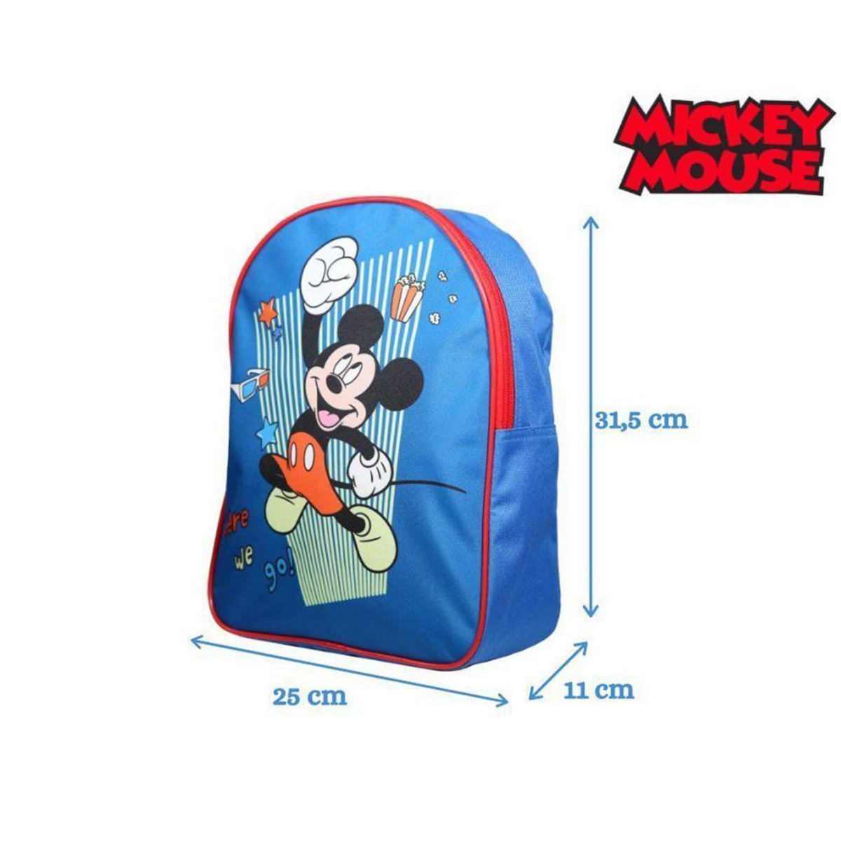 Bagtrotter BAGTROTTER Sac à dos gouter maternelle 31 cm Disney Mickey Bleu