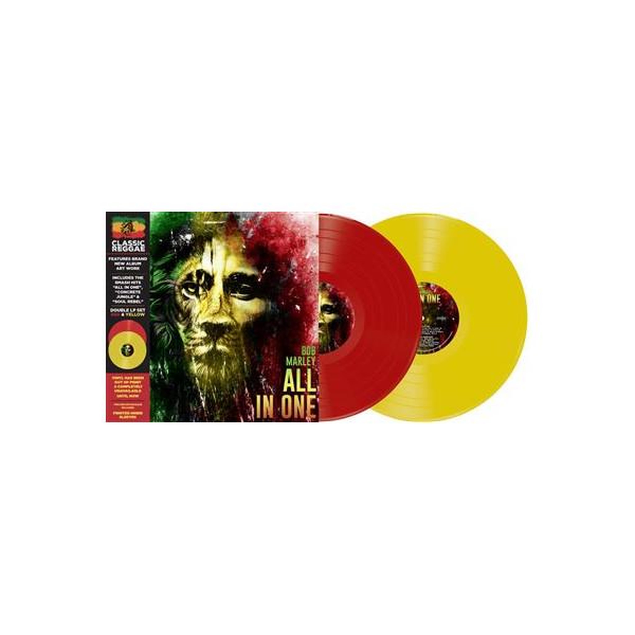 MARLEY Bob marley – all in one collector's edition vinyl 2lp 12  rouge/jaune