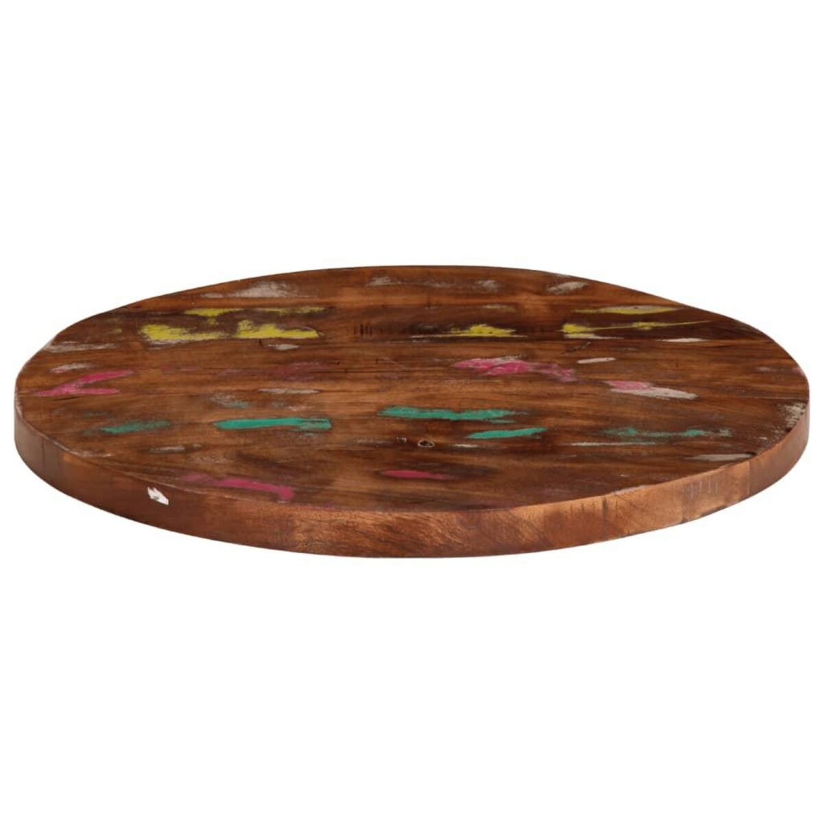 VIDAXL Dessus de table Ø 50x2,5 cm rond bois massif de recuperation