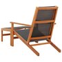 Voir la diapositive 4 : VIDAXL Chaise de jardin et repose-pied Eucalyptus solide et textilene
