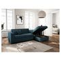 Voir la diapositive 8 : Canapé d'angle droit convertible 4 places avec coffre  de rangement revêtement tissu CARIBEA 