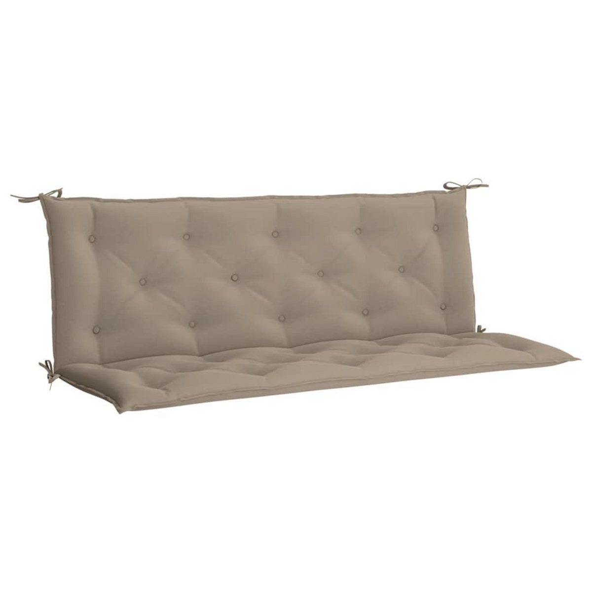 VIDAXL Coussin de banc de jardin taupe 150x(50+50)x7 cm tissu oxford