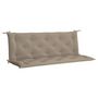 Voir la diapositive 2 : VIDAXL Coussin de banc de jardin taupe 150x(50+50)x7 cm tissu oxford