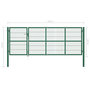Voir la diapositive 6 : VIDAXL Portail de cloture de jardin avec poteaux 350x120 cm Acier Vert