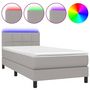 Voir la diapositive 2 : VIDAXL Sommier a lattes de lit avec matelas et LED Gris clair 80x200cm