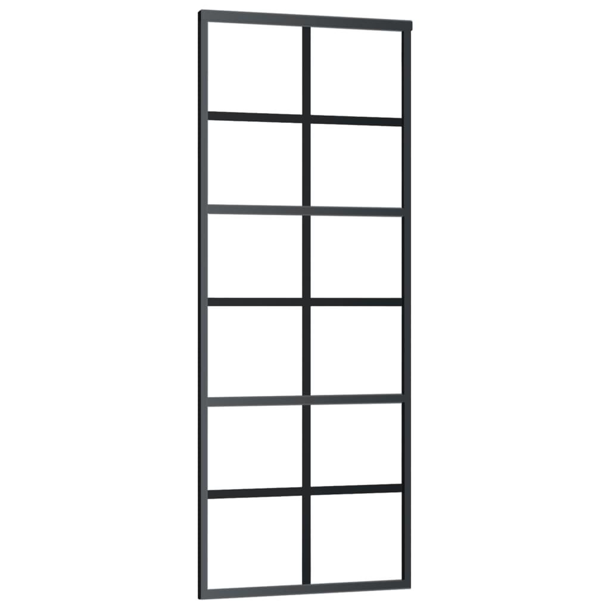Voir la diapositive 3 : VIDAXL Porte coulissante et quincaillerie Verre ESG/Aluminium 76x205cm