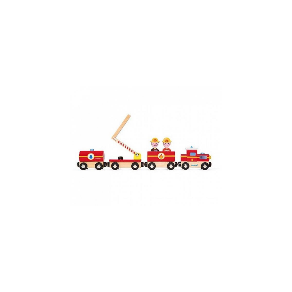 Juratoys-Janod Train de pompiers en bois