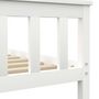 Voir la diapositive 5 : VIDAXL Cadre de lit Blanc Bois de pin massif 100 x 200 cm
