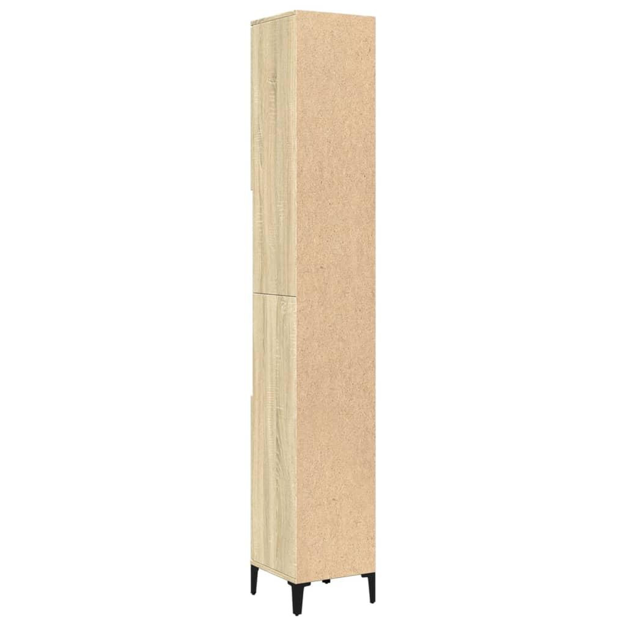Voir la diapositive 5 : VIDAXL Armoire salle de bain chene sonoma 30x30x190 cm