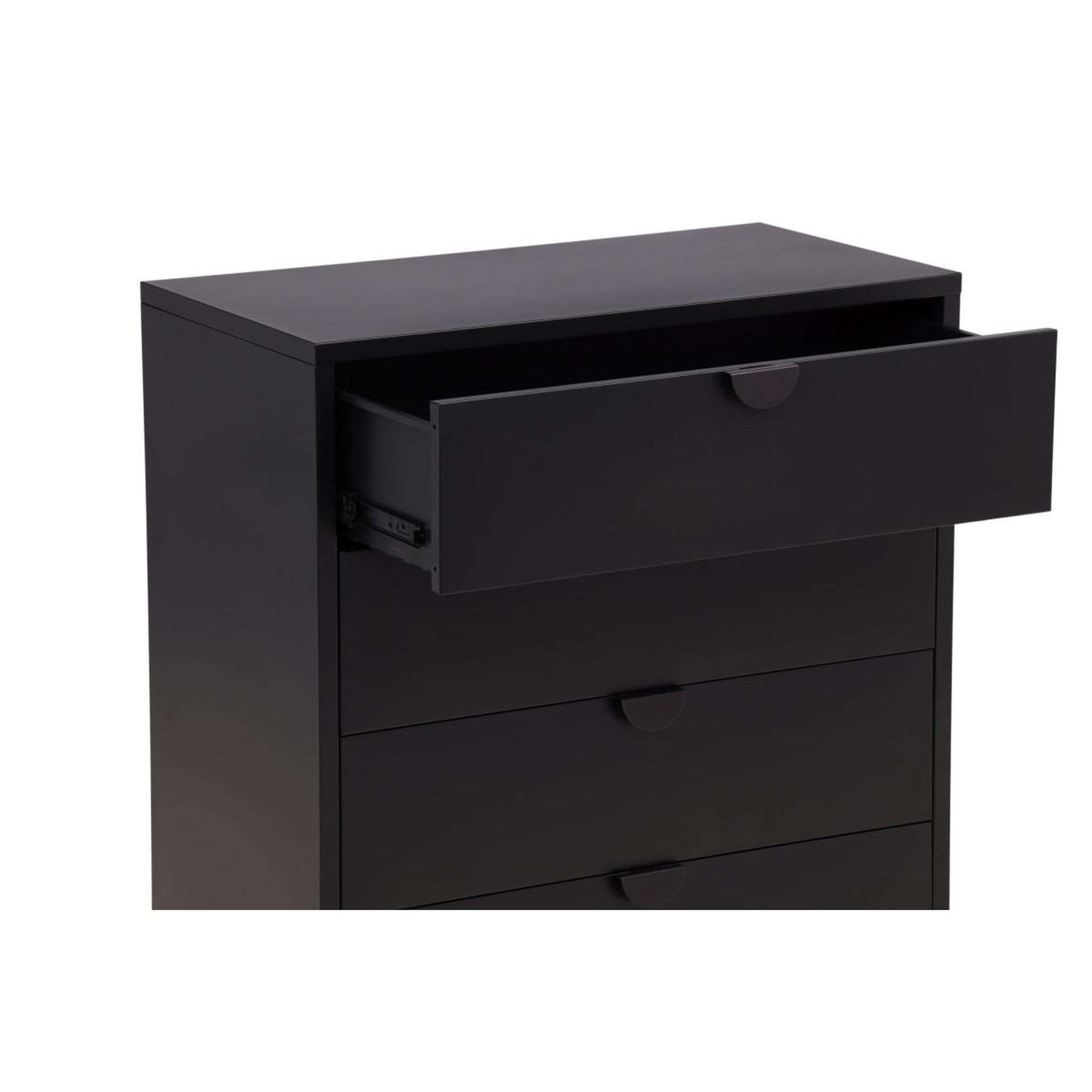 Voir la diapositive 5 : Paris Prix Commode 4 tiroirs  piring  98cm noir