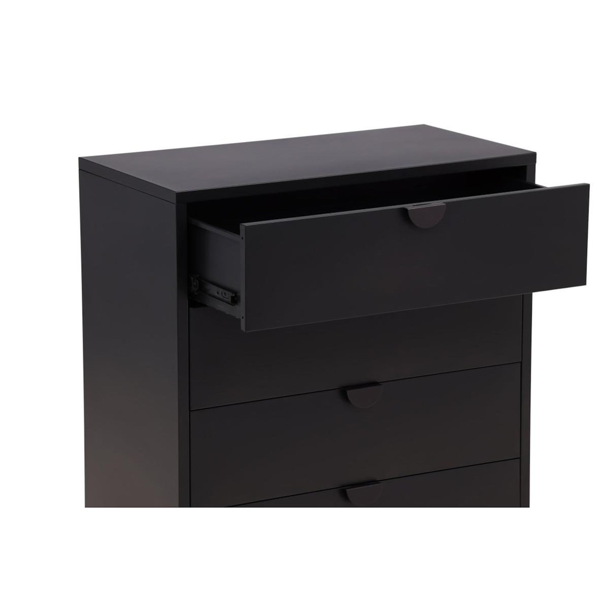 Paris Prix Commode Design 4 Tiroirs  Piring  98cm Noir