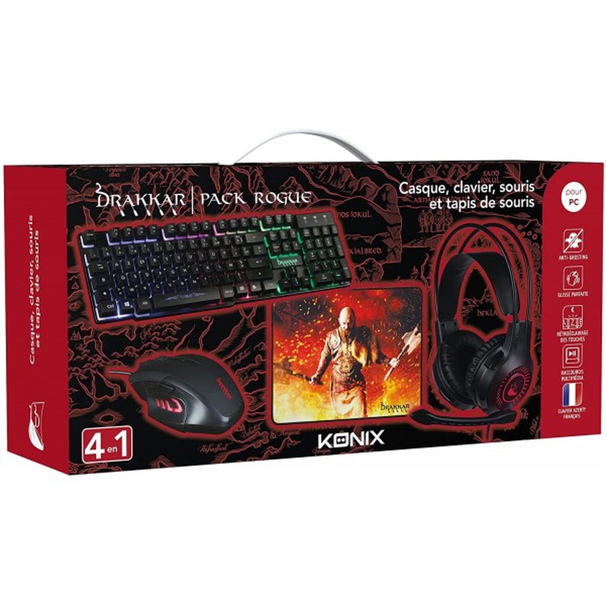 Voir la diapositive 5 : KONIX Pack Drakkar 4 en 1 Rogue PC
