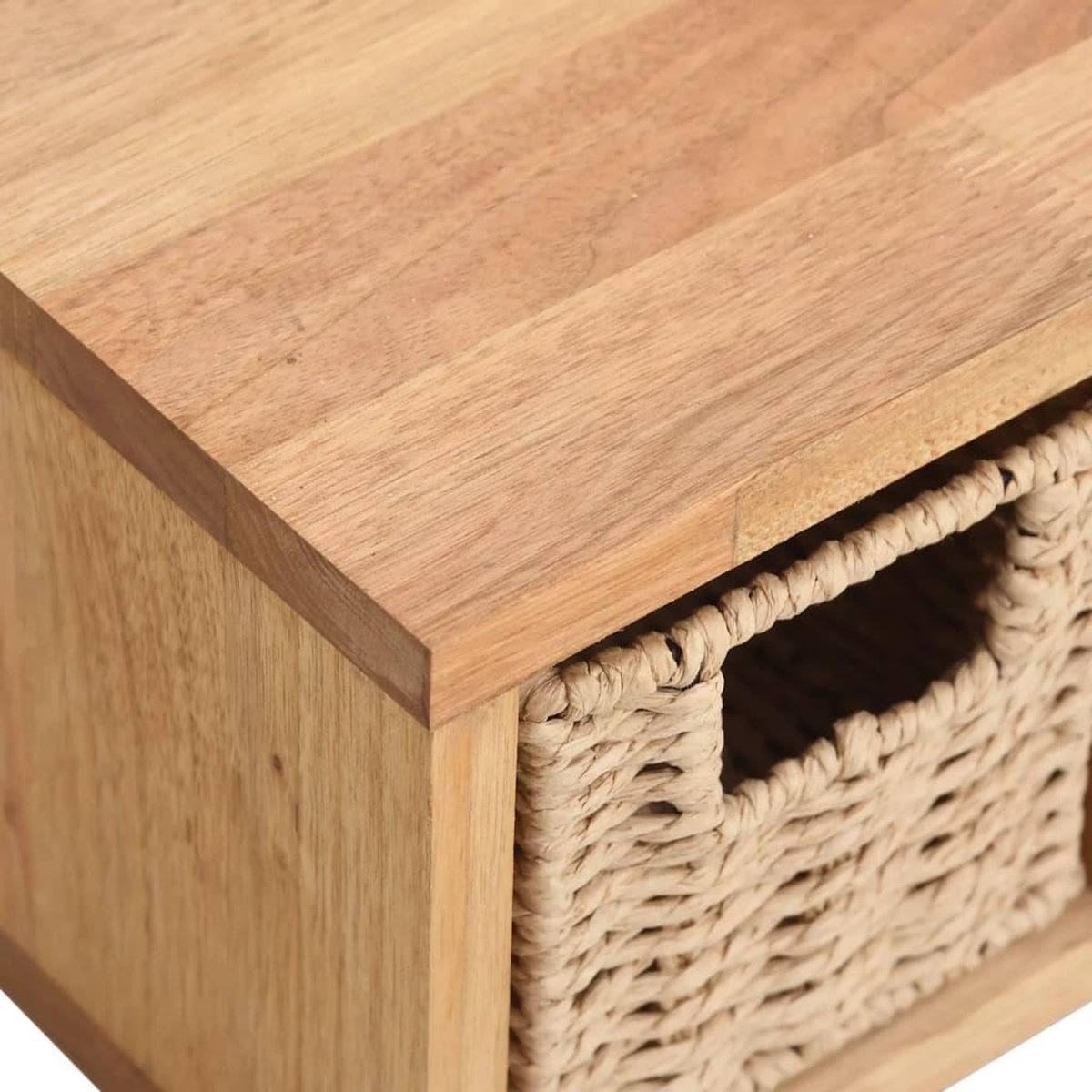 VIDAXL Etagere murale avec paniers 62x18x16 cm Bois massif de noyer