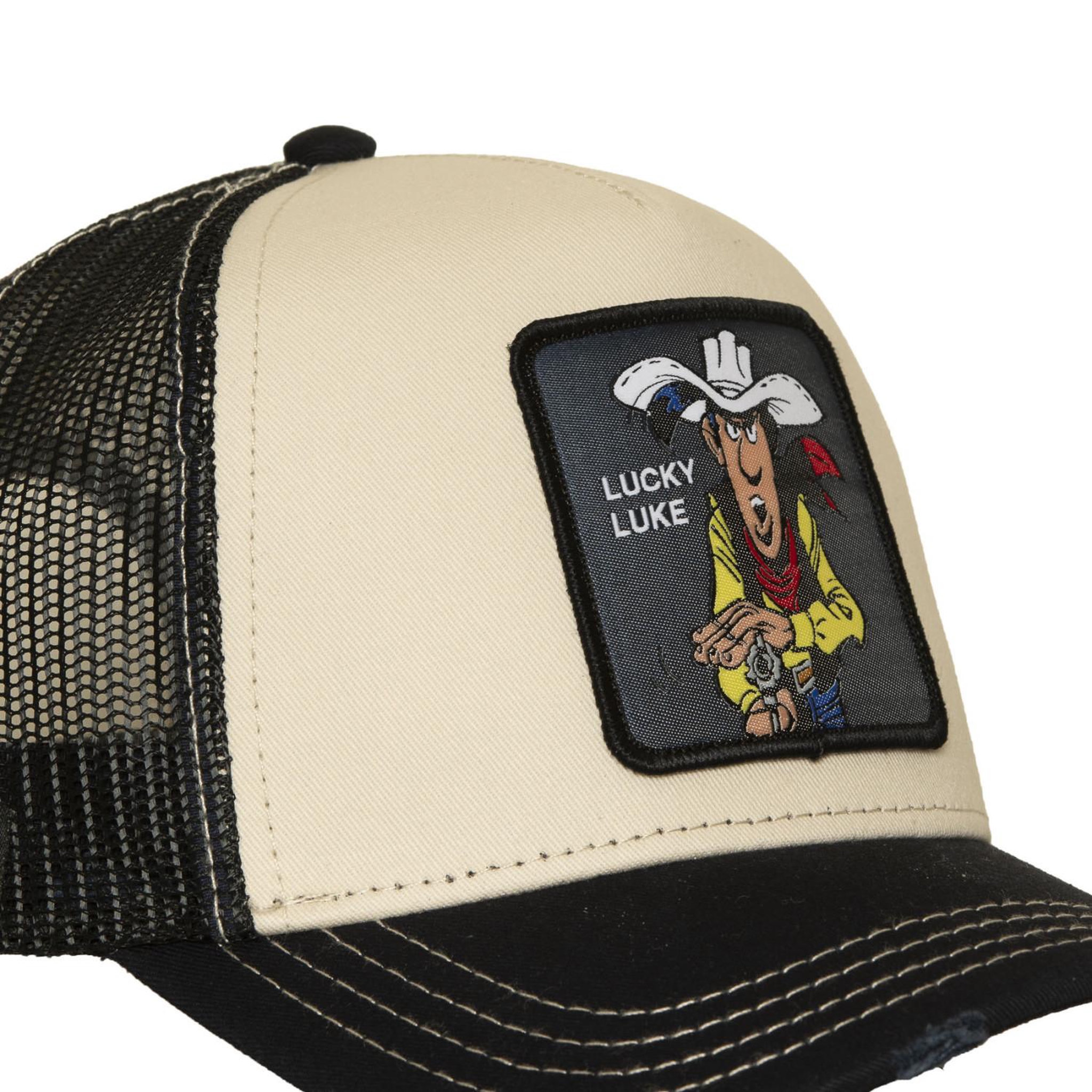 Voir la diapositive 3 : CAPSLAB Casquette trucker premium filet et patch lucky luke cowboy