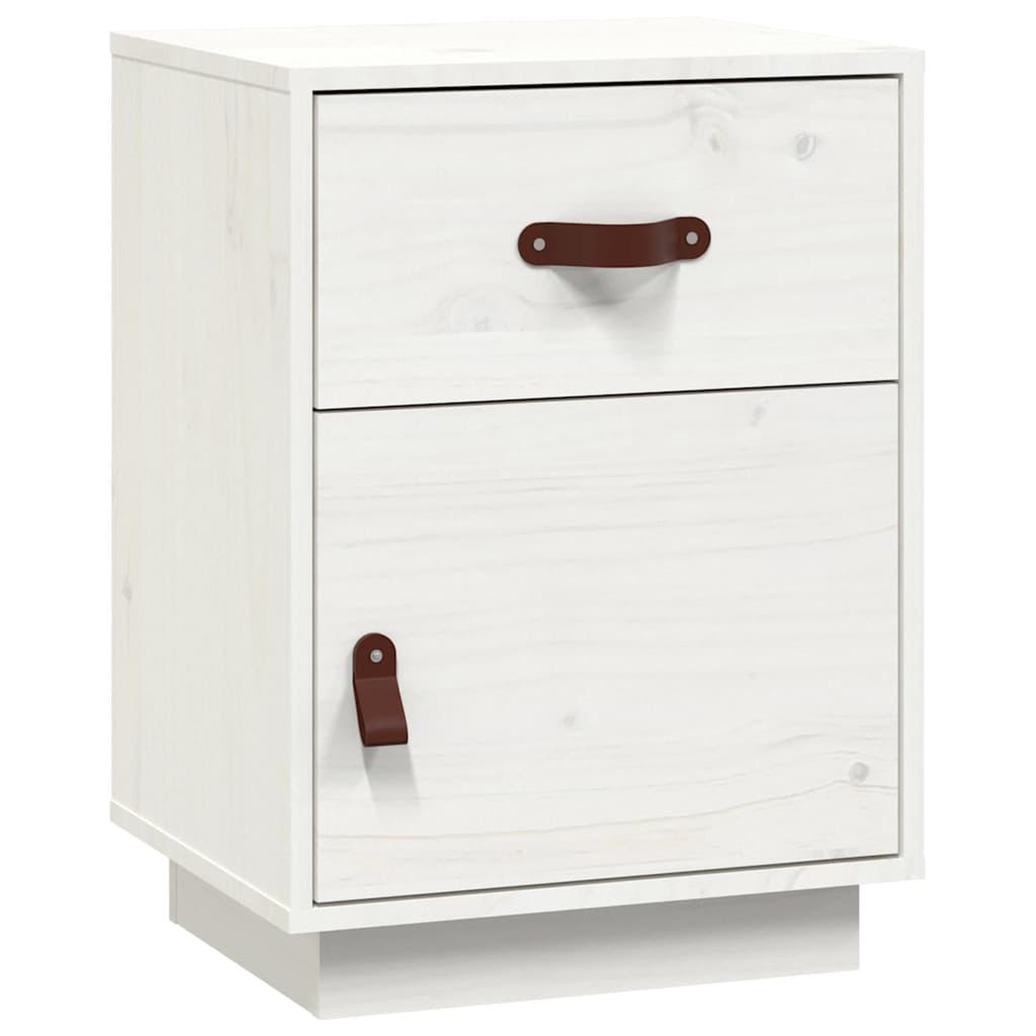 Voir la diapositive 2 : VIDAXL Table de chevet Blanc 40x34x55 cm Bois de pin solide