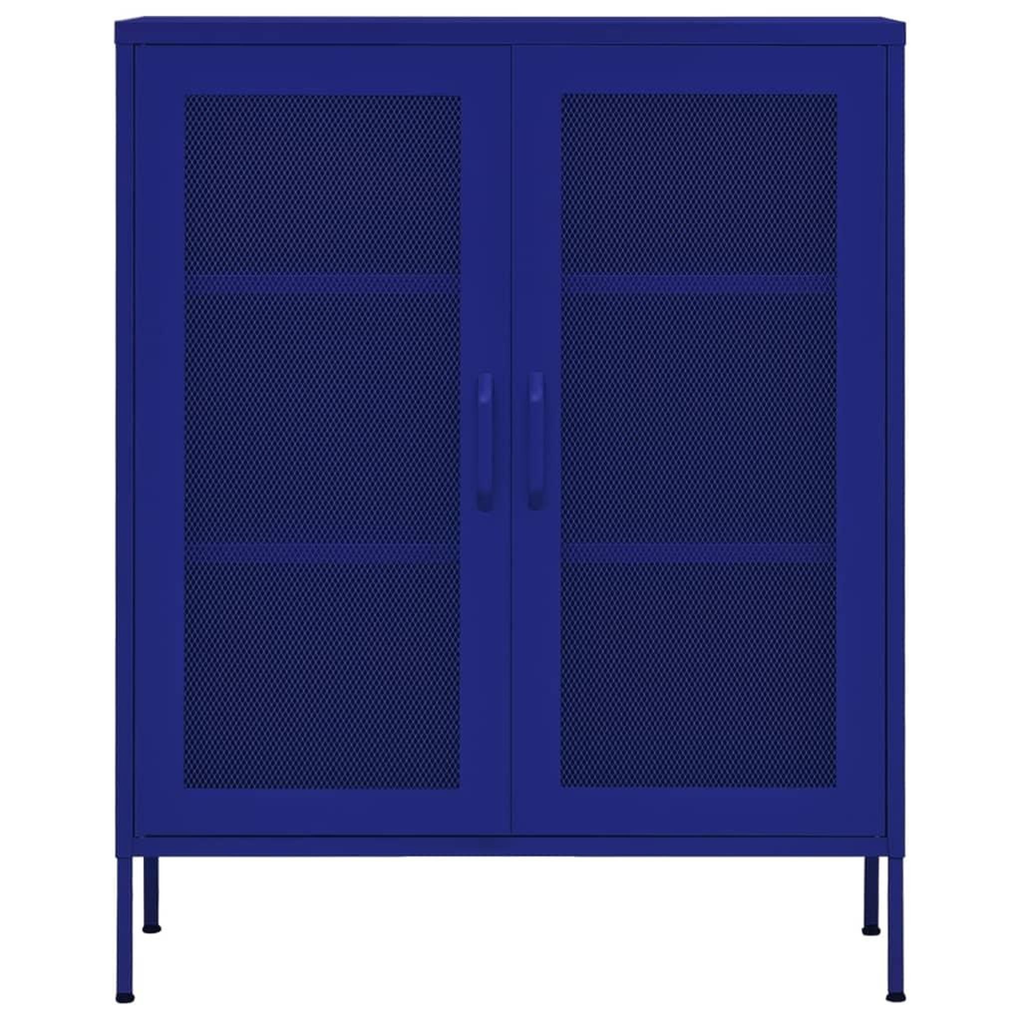 Voir la diapositive 3 : VIDAXL Armoire de rangement Bleu marine 80x35x101,5 cm Acier
