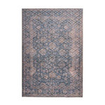 Paris Prix Tapis Tissé à Poils Courts  Antique  Bleu & Or. Coloris disponibles : Bleu