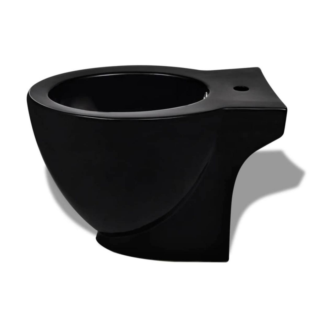 VIDAXL Ensemble de toilette et bidet Ceramique Noir