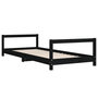 Voir la diapositive 3 : VIDAXL Cadre de lit pour enfants noir 90x190 cm bois de pin massif