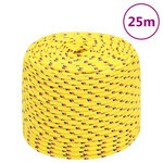 VIDAXL Corde de bateau Jaune 6 mm 25 m Polypropylene