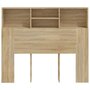 Voir la diapositive 5 : VIDAXL Armoire de tete de lit Chene sonoma 120x19x103,5 cm