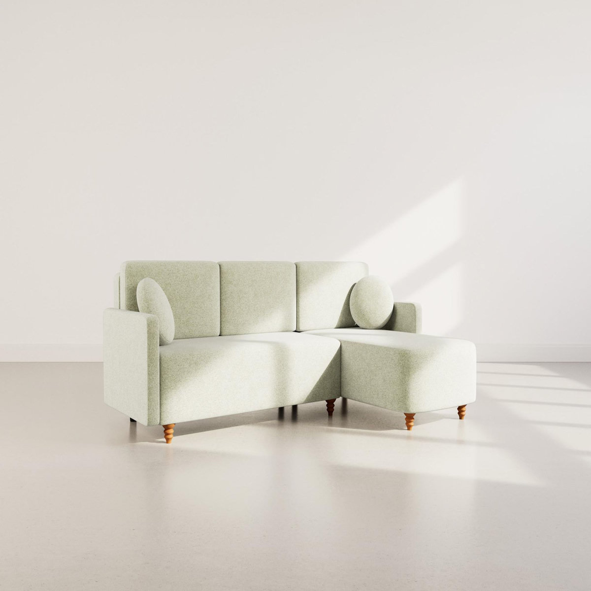 BEST MOBILIER Calypso - canapé d'angle réversible 4 places convertible avec coffre en tissu