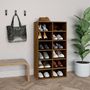 Voir la diapositive 1 : VIDAXL Etagere a chaussures Chene marron 54x34x100,5cm Bois ingenierie