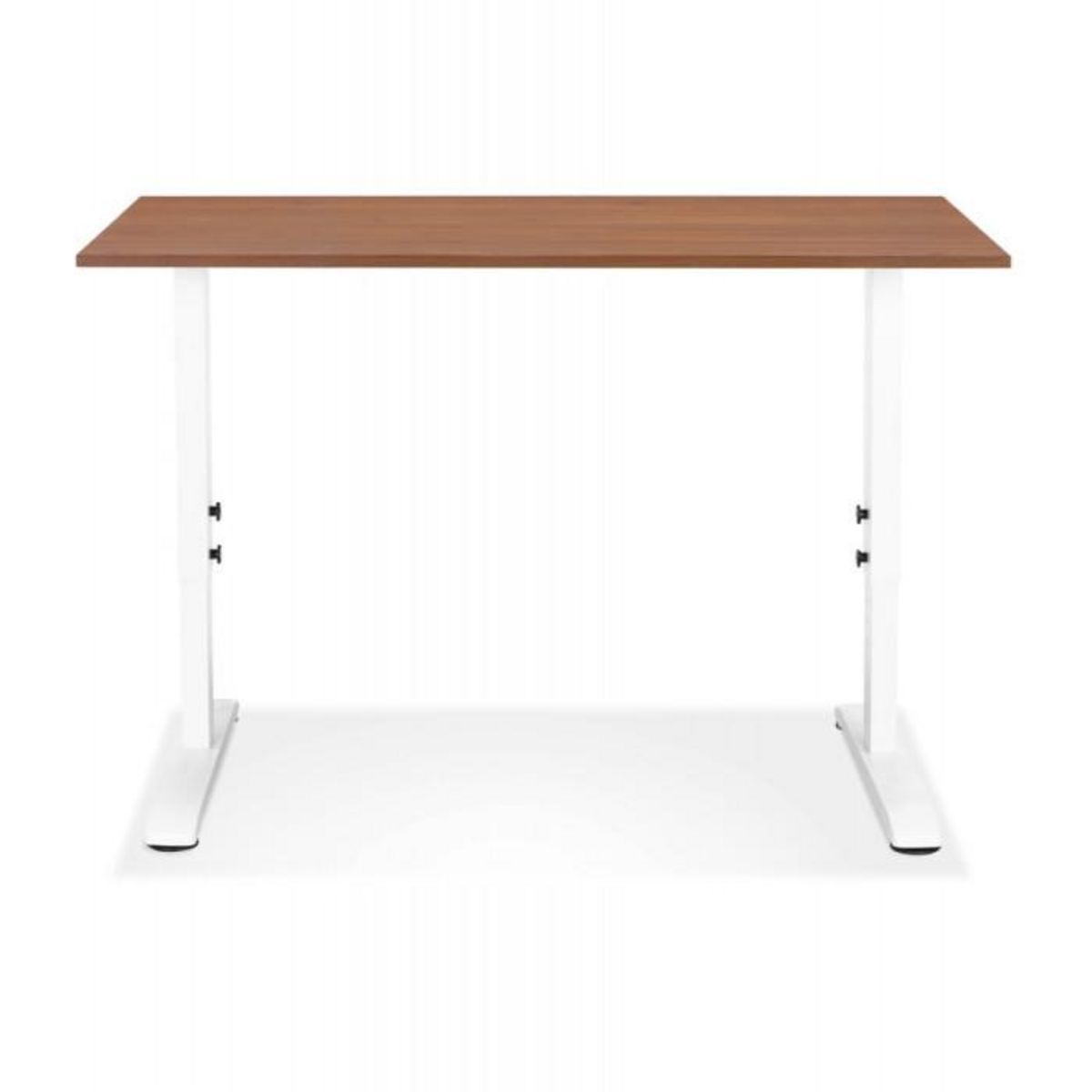 Paris Prix Bureau Hauteur Réglable  Mathew  140cm Blanc & Noyer